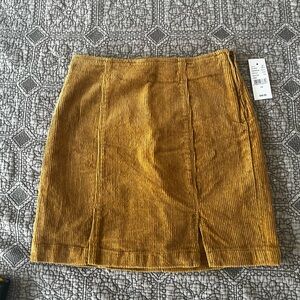 Mustard Corduroy Skirt